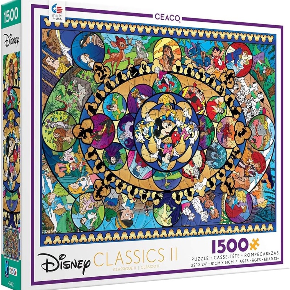 Ceaco - Disney Classics II - Oval Stained Glass - 1500 Piece Jigsaw Puzzle